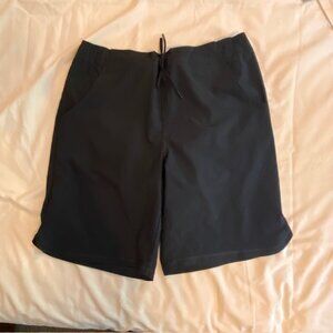 Lands End Sport Quick Dry Boat Shorts Black Pull On 10" Inseam, Women’s Sz 12L